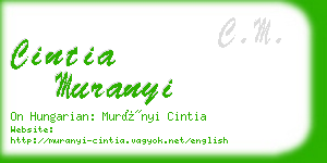 cintia muranyi business card